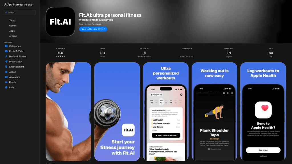 Fit.AI 工具截图