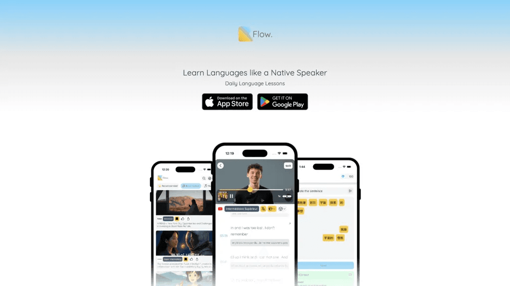 Flow Language Learning 工具截图