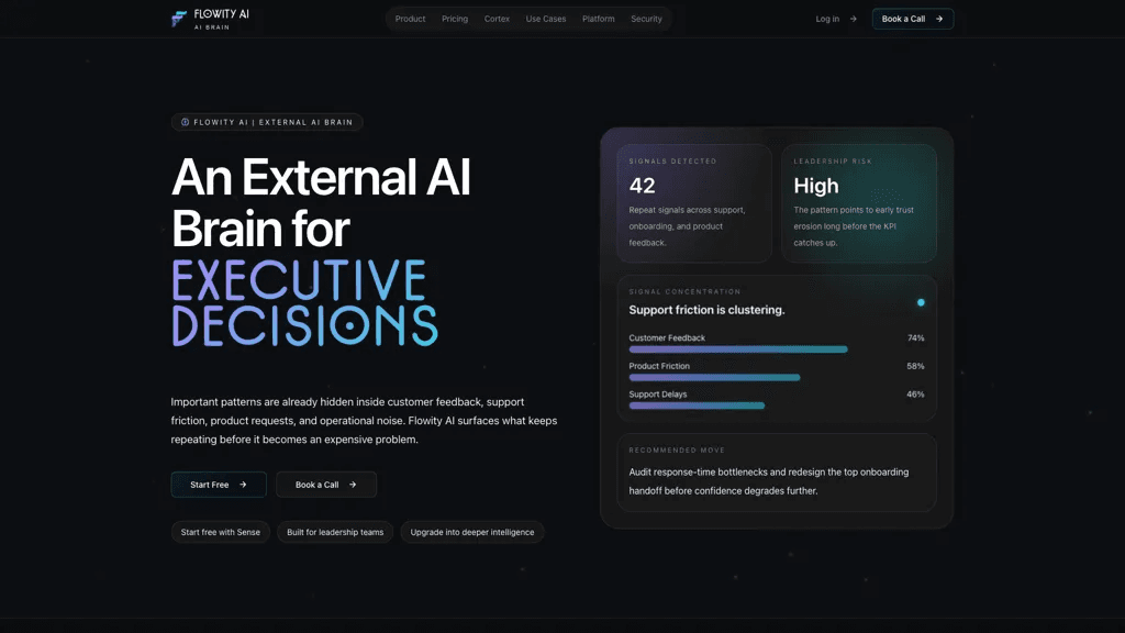 Flowity AI 官网截图