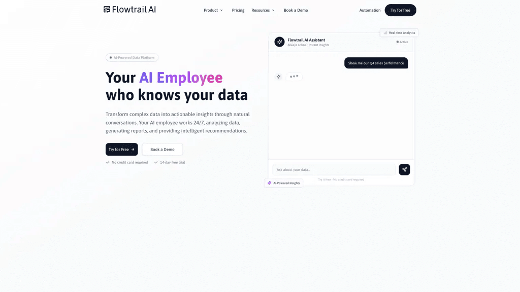 Flowtrail ai 官网截图