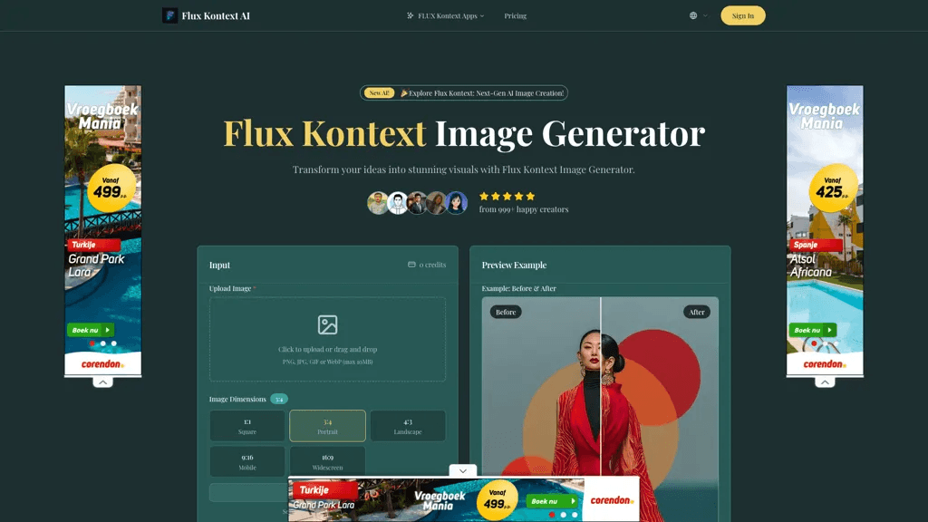 Flux Kontext AI 工具截图