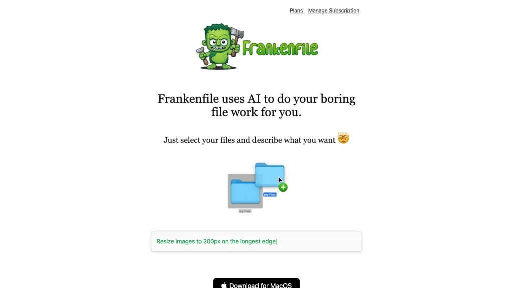 Frankenfile 官网截图