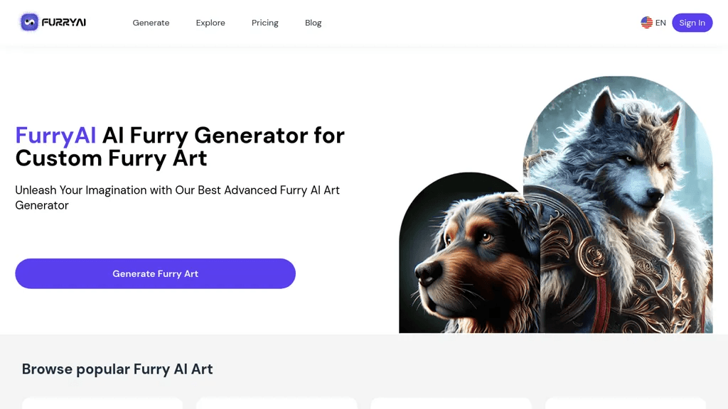 Furry AI Art Generator 工具截图