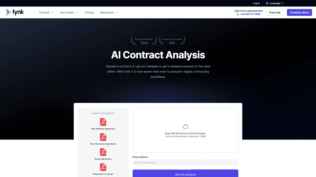 Fynk contract analysis 工具截图
