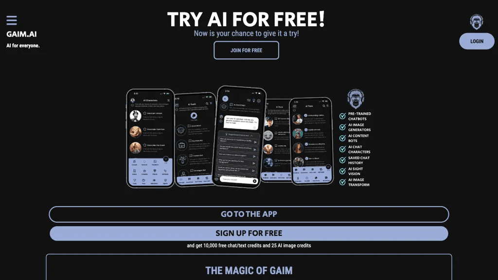 GAIM.AI Desktop App 工具截图