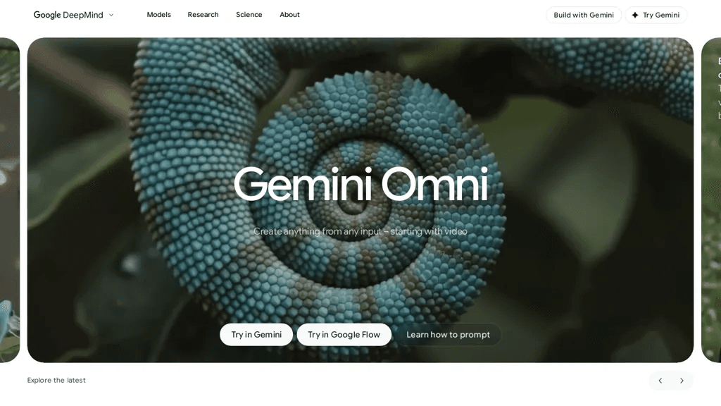 Gemini Omni 官网截图