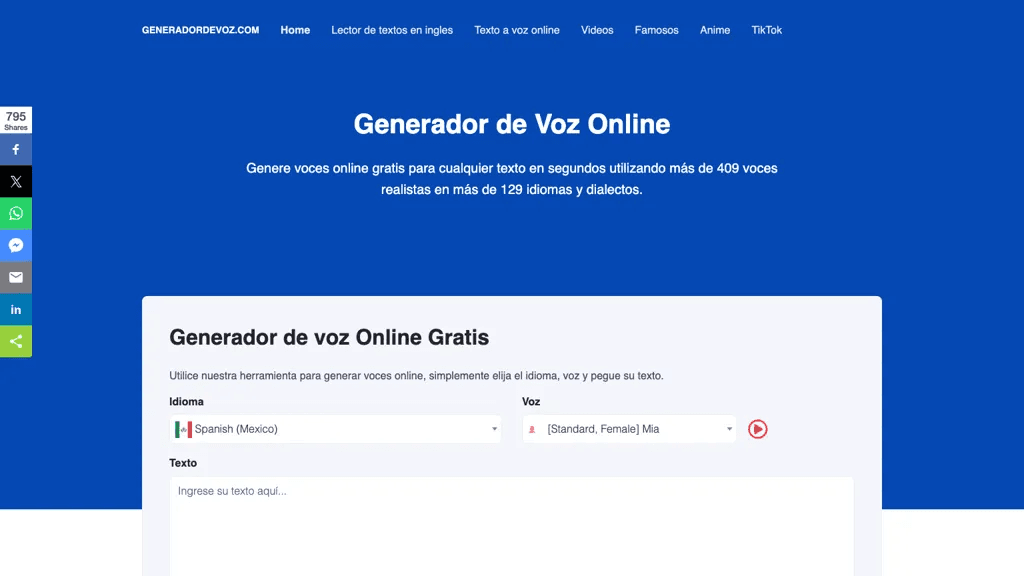 Generador de voz 工具截图