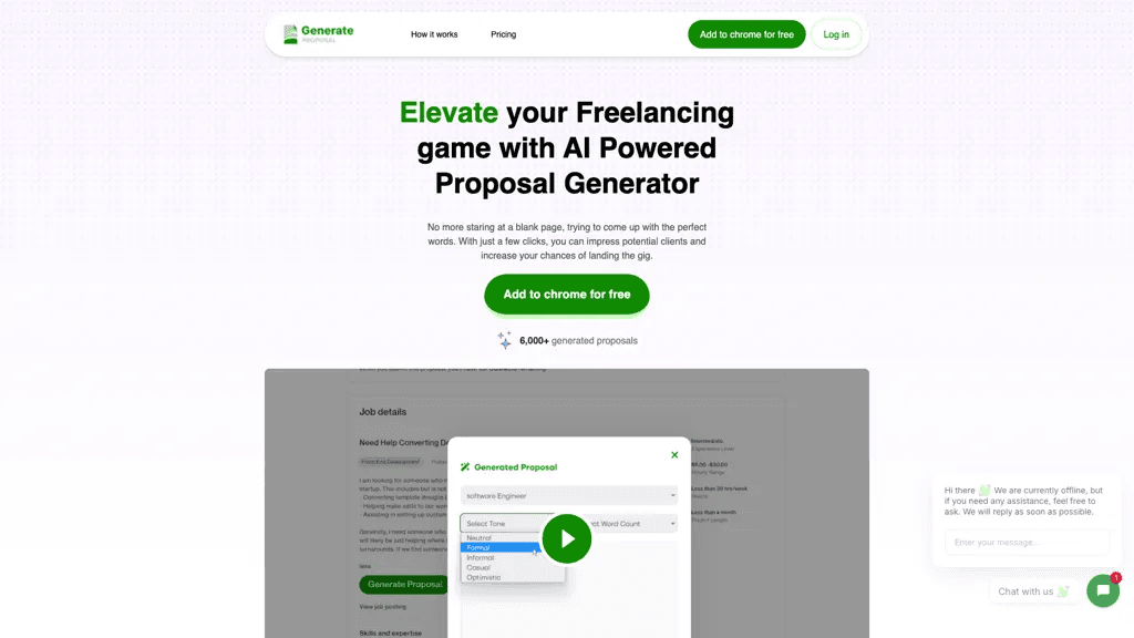 Generate Proposal 工具截图