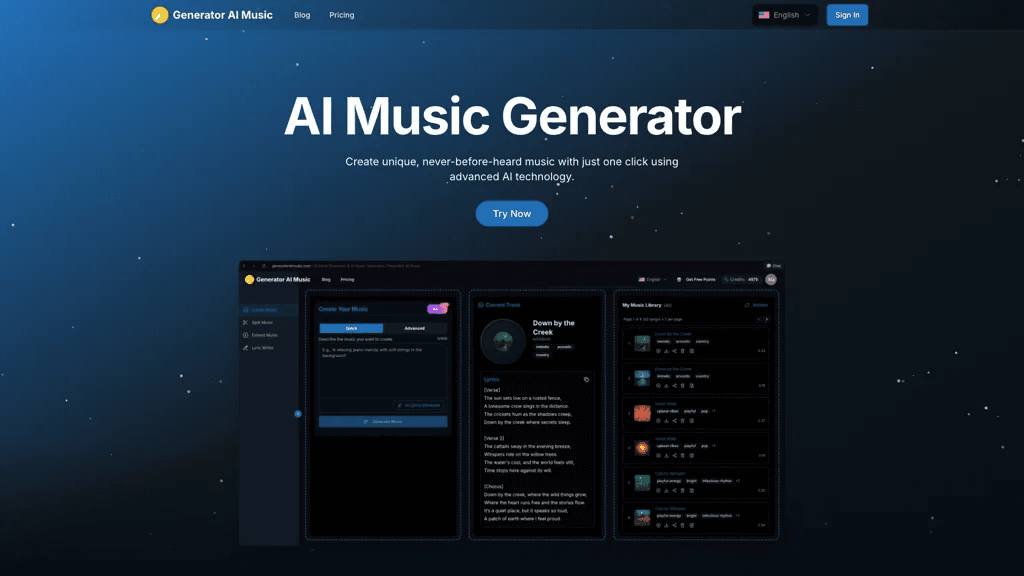 AI Music Generator 工具截图