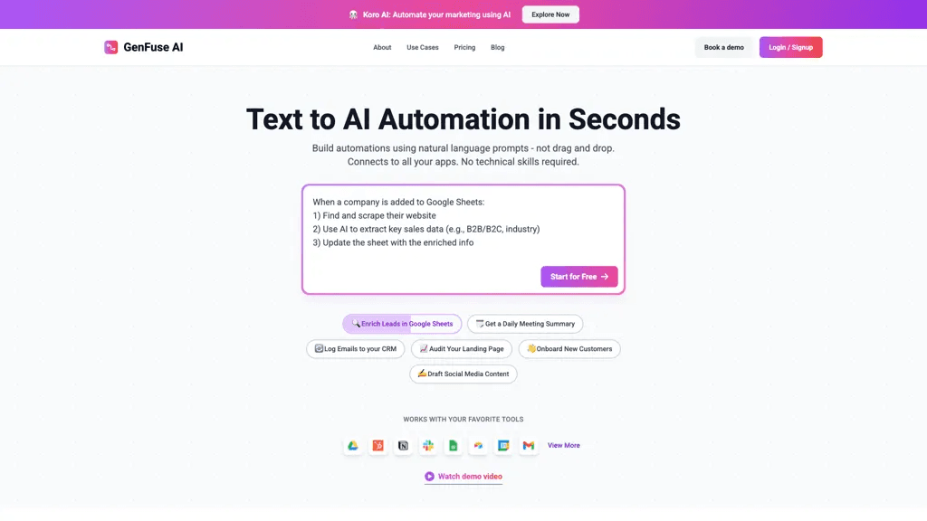 GenFuse AI 工具截图