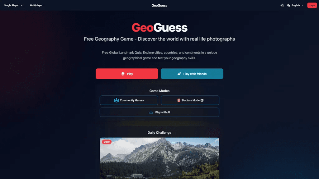 GeoGuess 官网截图