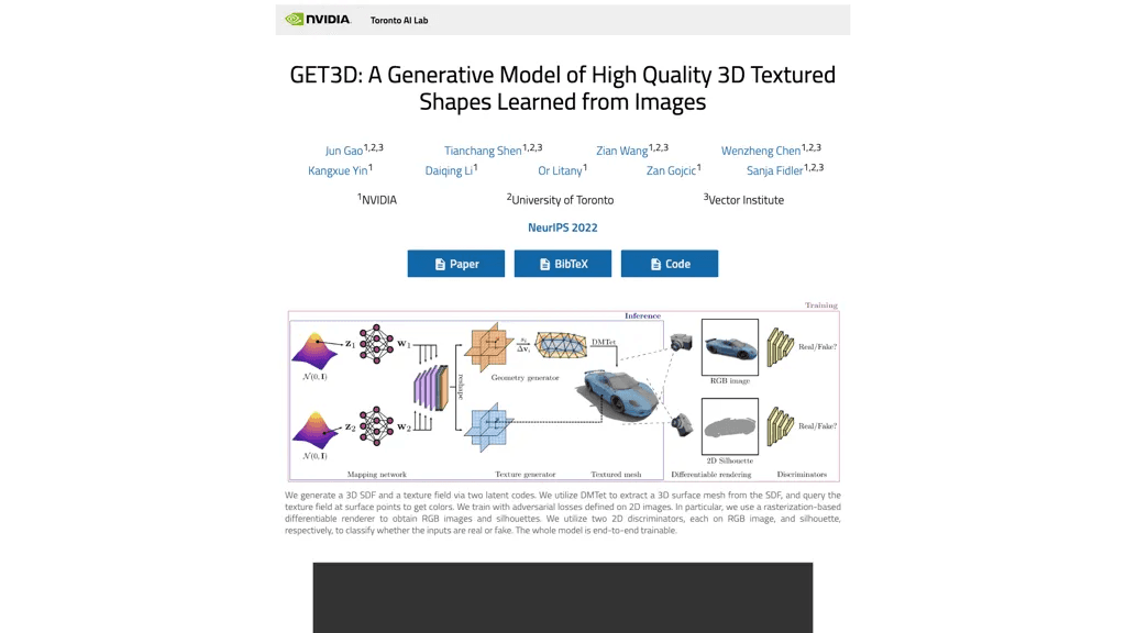 GET3D (Nvidia) 工具截图