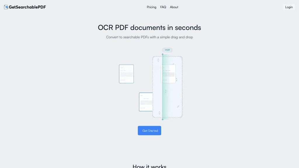 GetSearchablePDF 官网截图