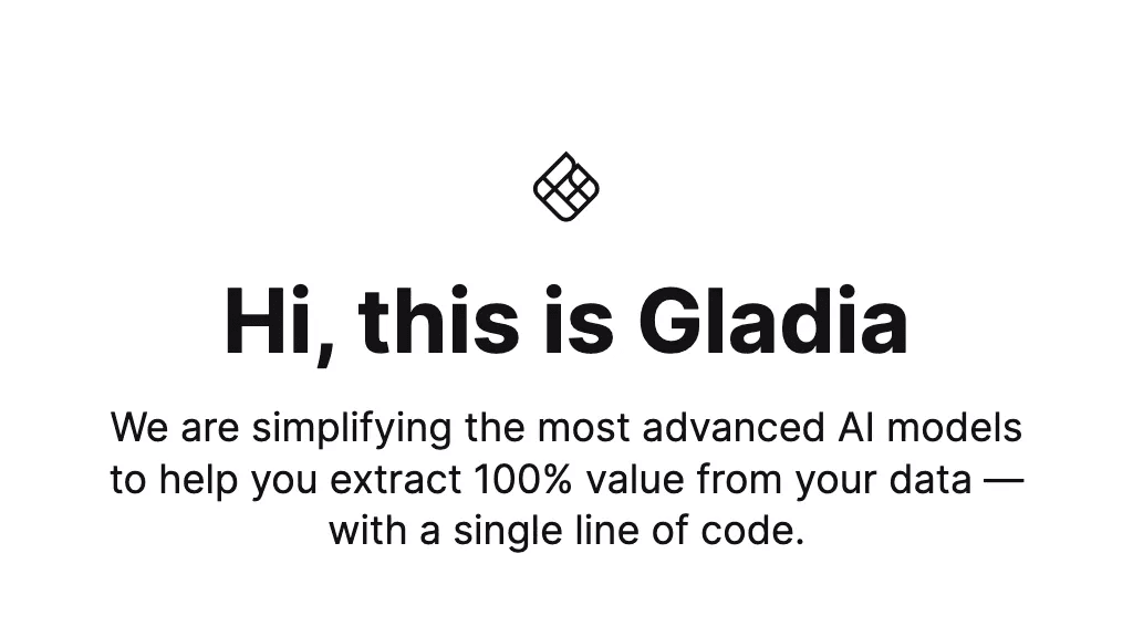 Gladia 官网截图