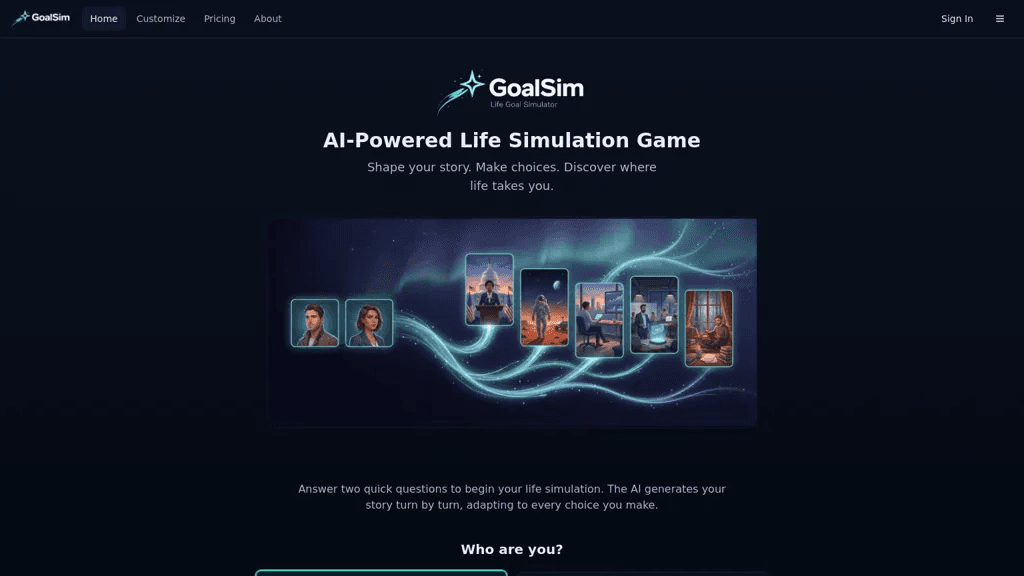 GoalSim 官网截图