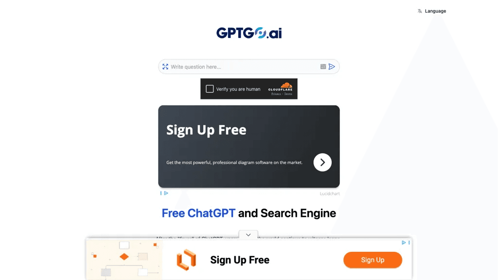 GPTGO 官网截图