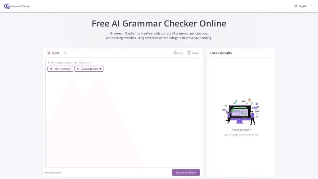 Grammar Checker 官网截图