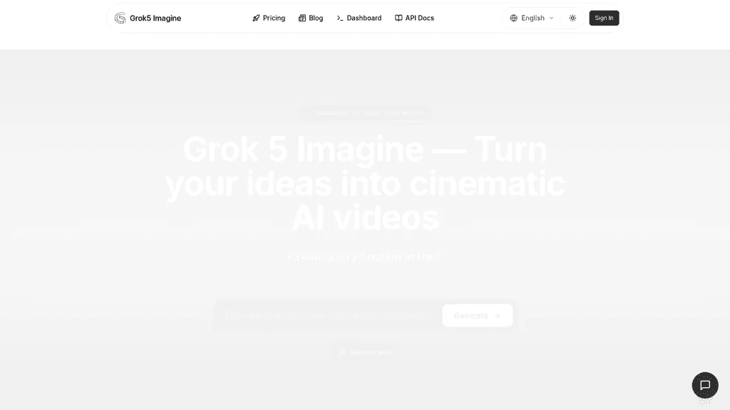 Grok 5 Imagine 工具截图