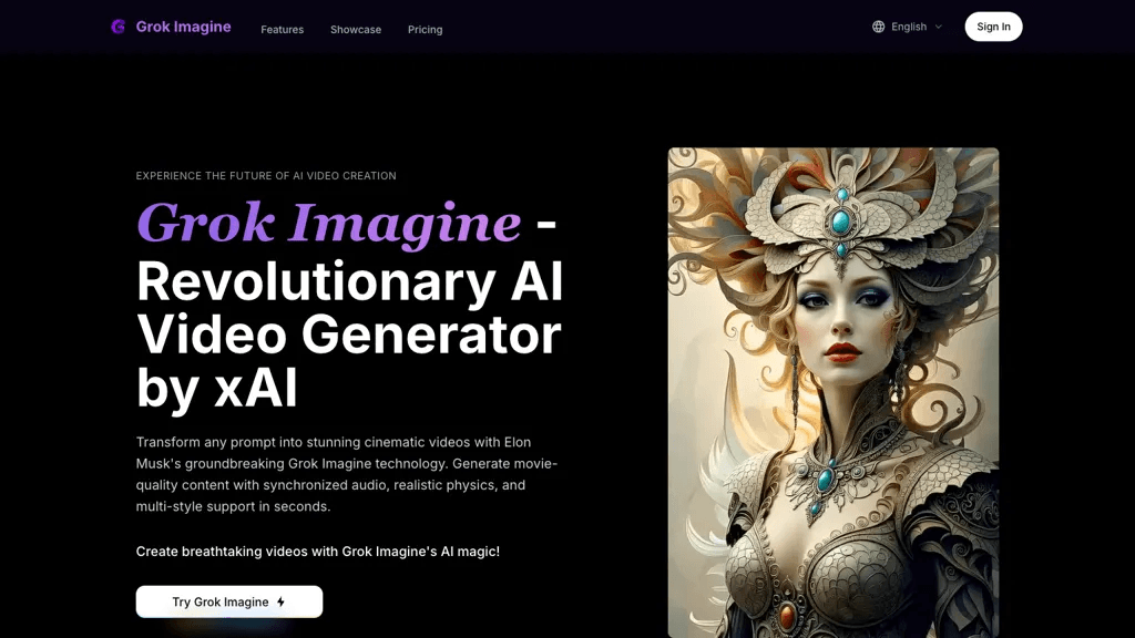Grok Imagine Art 工具截图