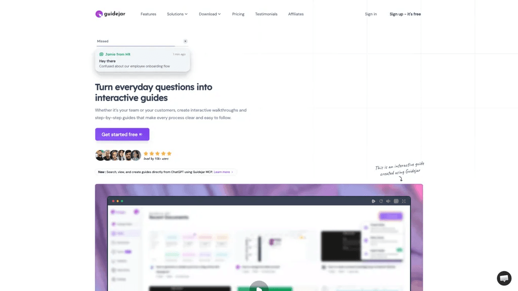 Guidejar 官网截图