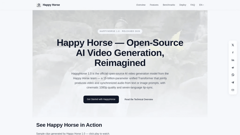 HappyHorses.io 官网截图