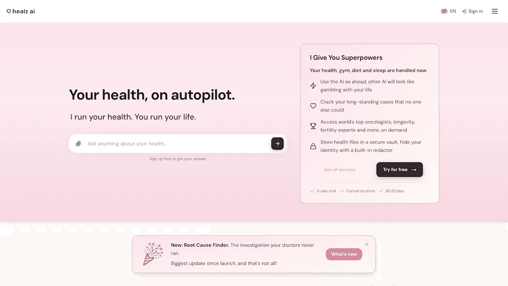 Healz.ai 工具截图
