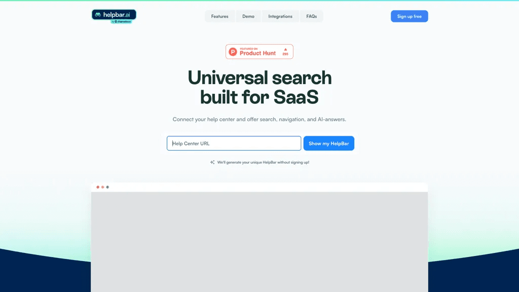 HelpBar.ai 官网截图