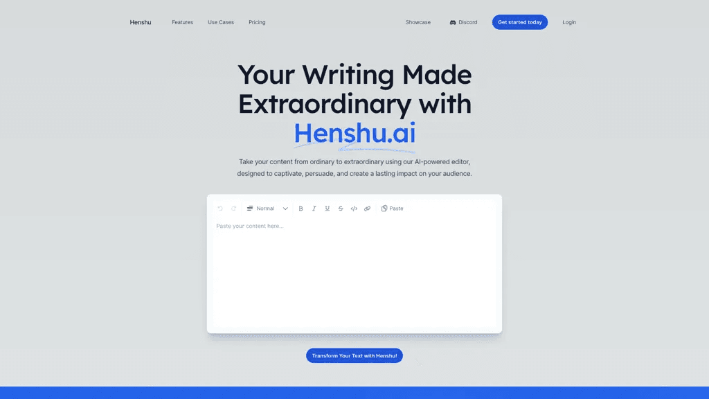 Henshu 官网截图