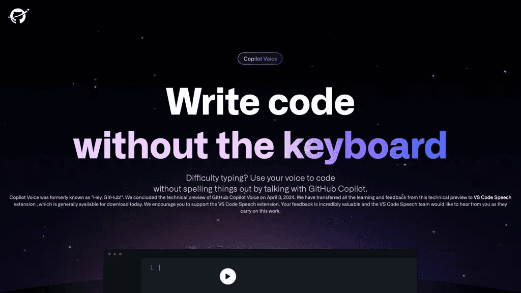 Github Copilot Voice 工具截图