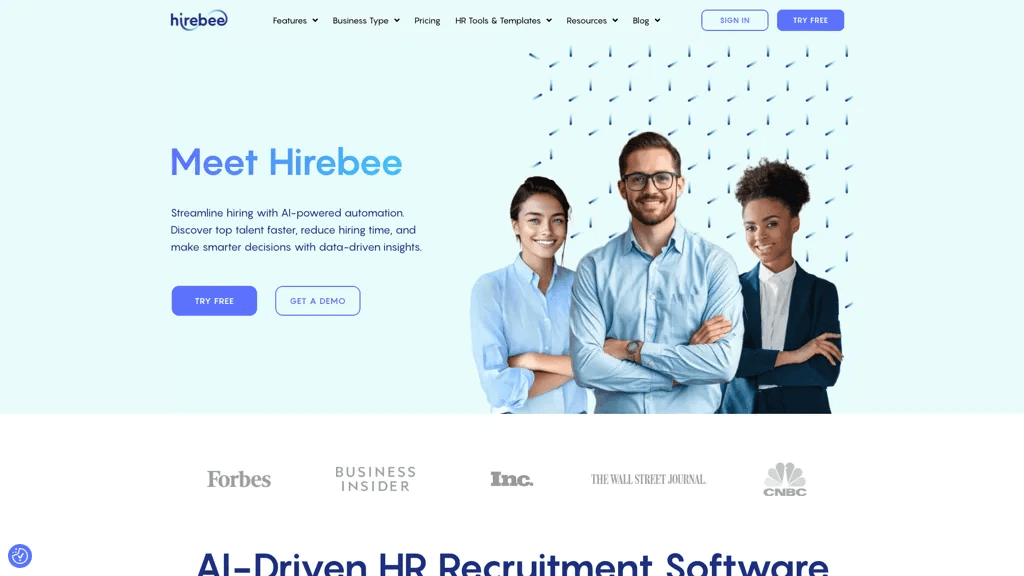 Hirebee.ai 官网截图