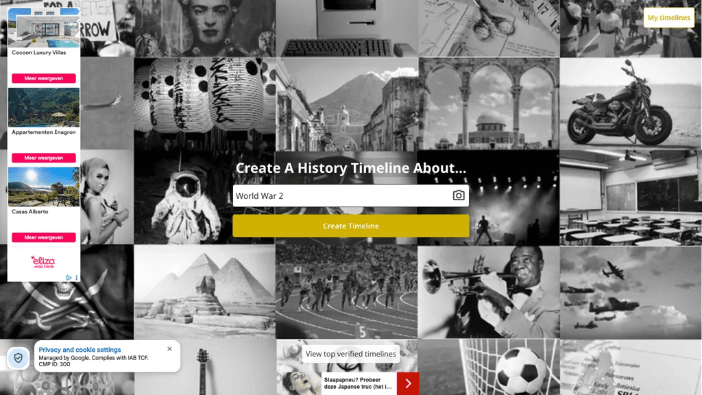 History Timelines 工具截图