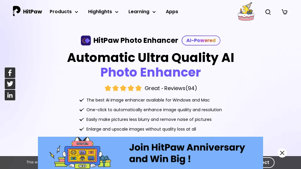 HitPaw Photo Enhancer 工具截图