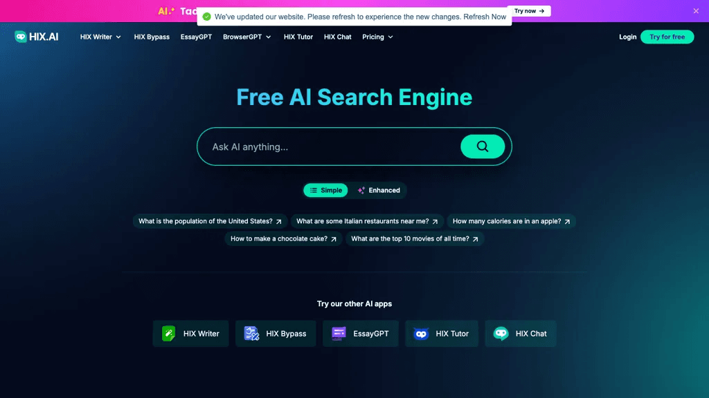 Hix AI 工具截图