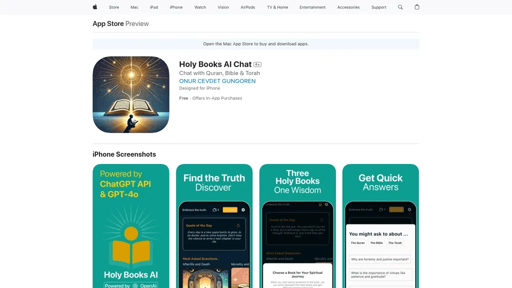 Holy Books AI Chat 工具截图