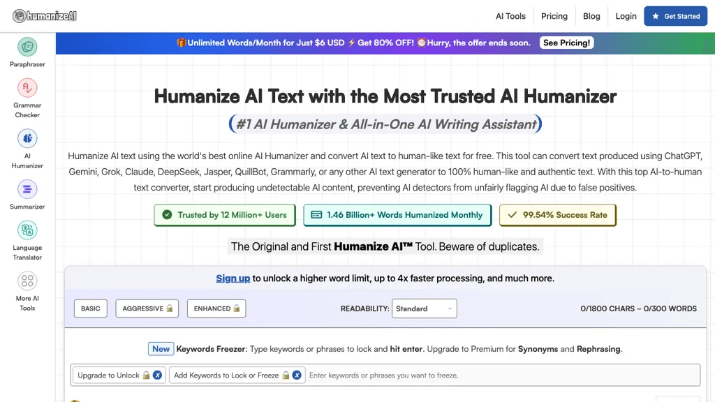 Humanize AI 工具截图