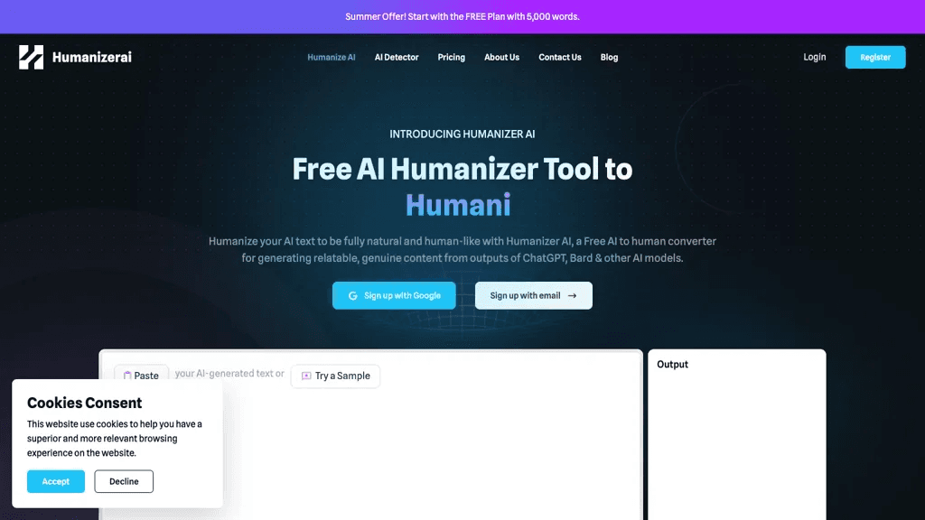 HumanizerAI 工具截图