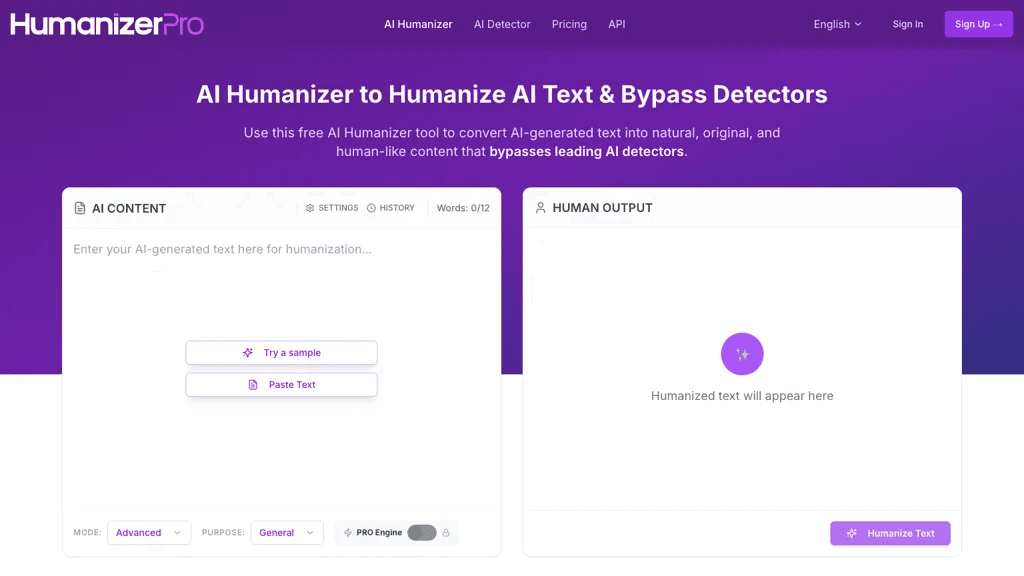 HumanizerPro 工具截图
