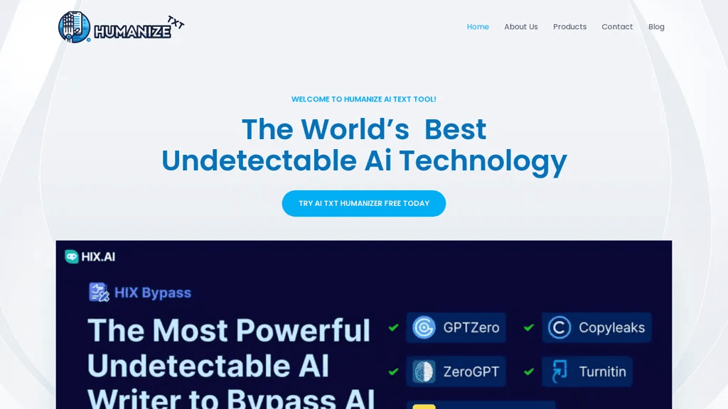 Humanizetxt.AI 官网截图
