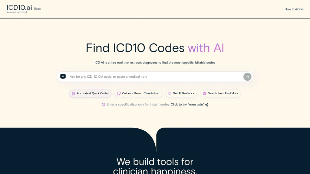 ICD10.ai 官网截图