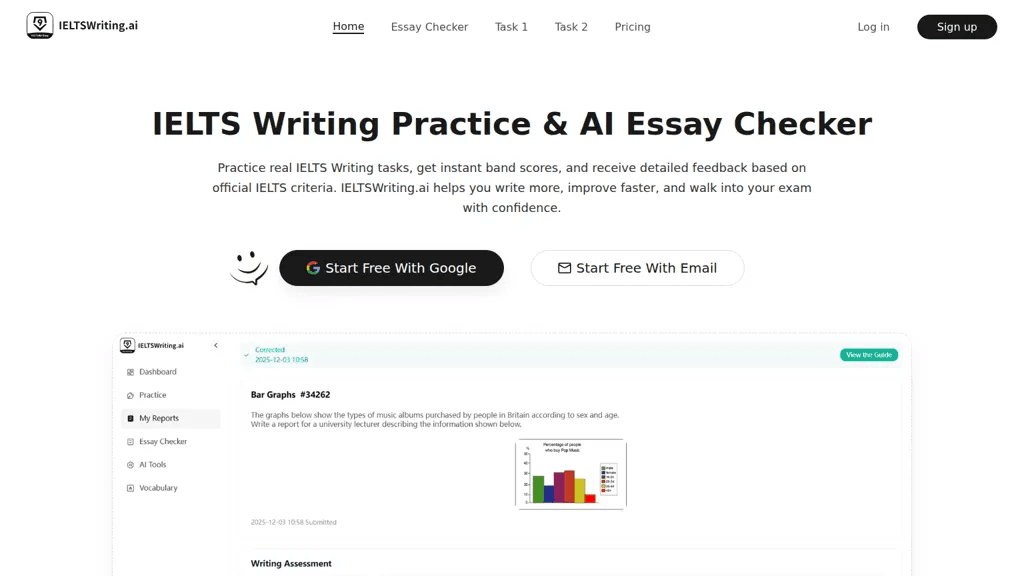IELTS Writing AI 官网截图