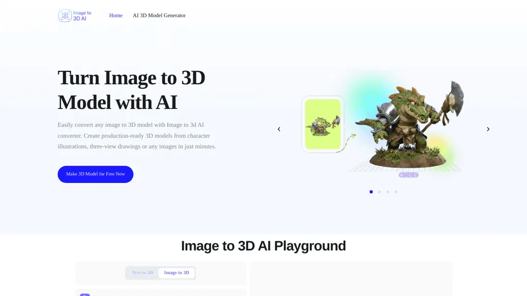 image-to-3d.ai 工具截图