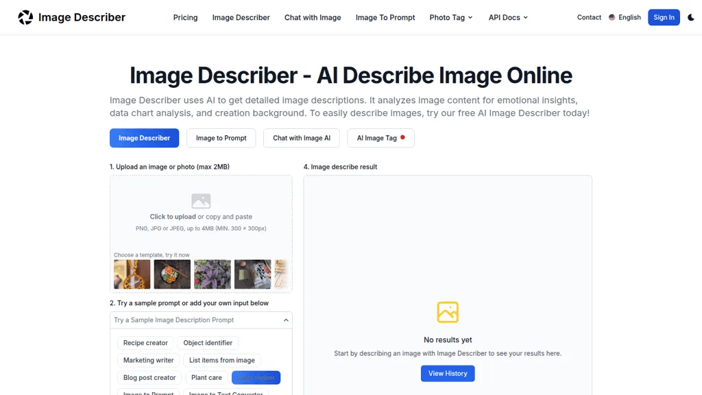 imagedescriber.app 官网截图