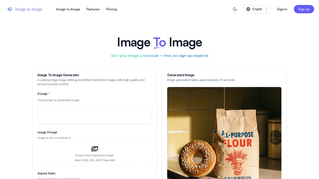 ImagetoImage.tech 工具截图