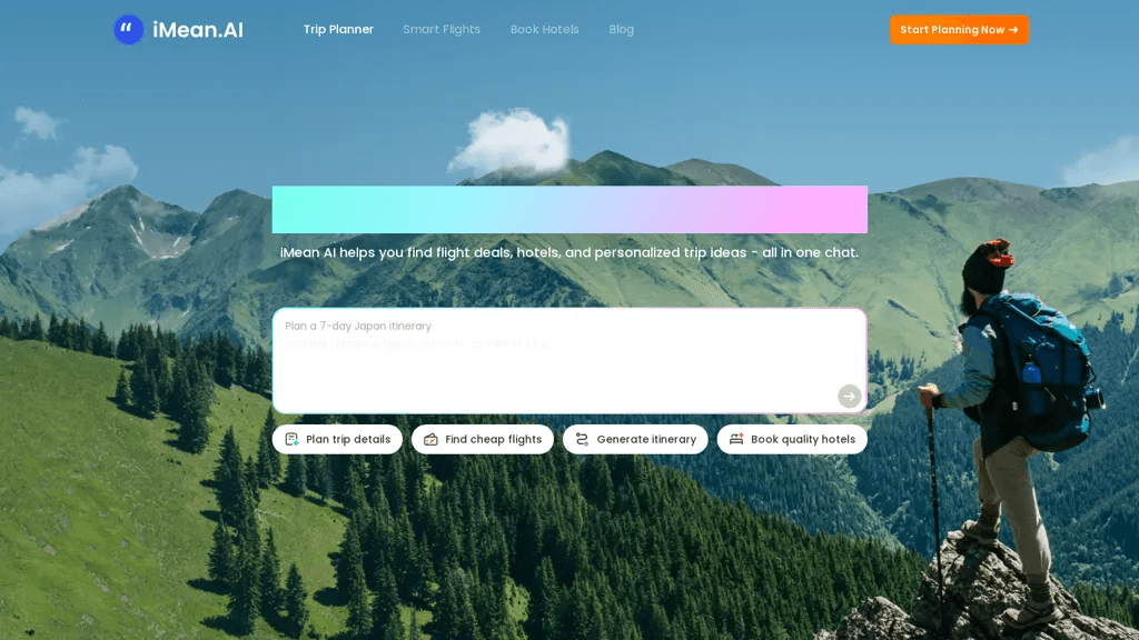 iMean AI Trip Planner 工具截图