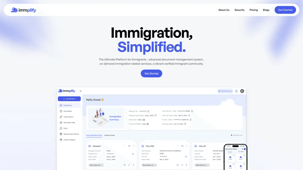 Immplify 官网截图