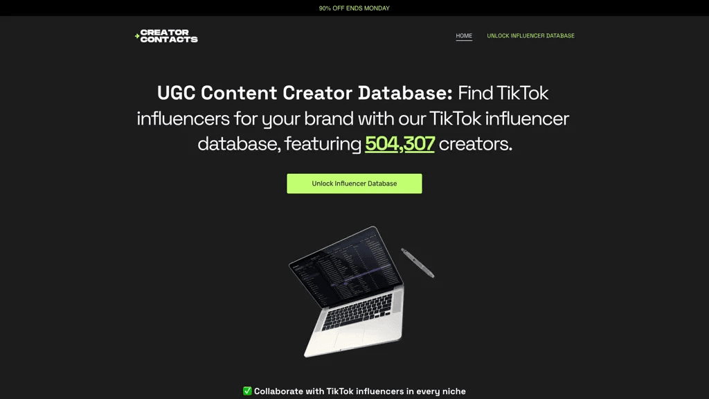 Tiktok Influencer Database 工具截图