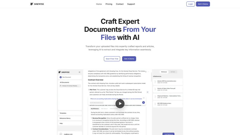 Inkwise AI 工具截图