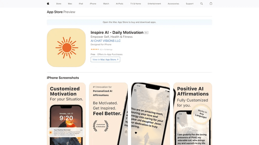 InspireAI 官网截图