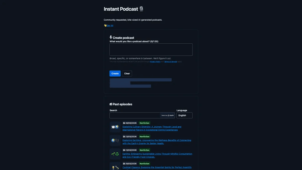 Instant Podcast 工具截图