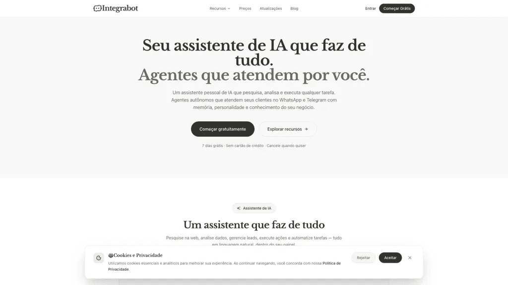 IntegraBot.ai 官网截图